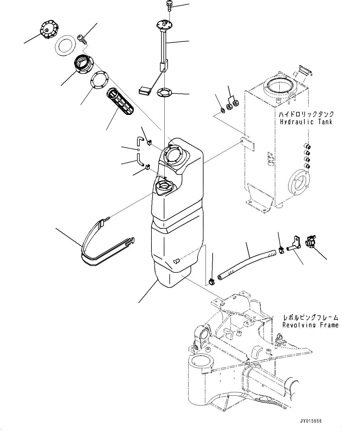 Схема запчастей Komatsu PC20MR-3 - ТОПЛИВН. БАК., БАК (№-7) ТОПЛИВН. БАК., БЕЗ МАСТЕР КЛЮЧ