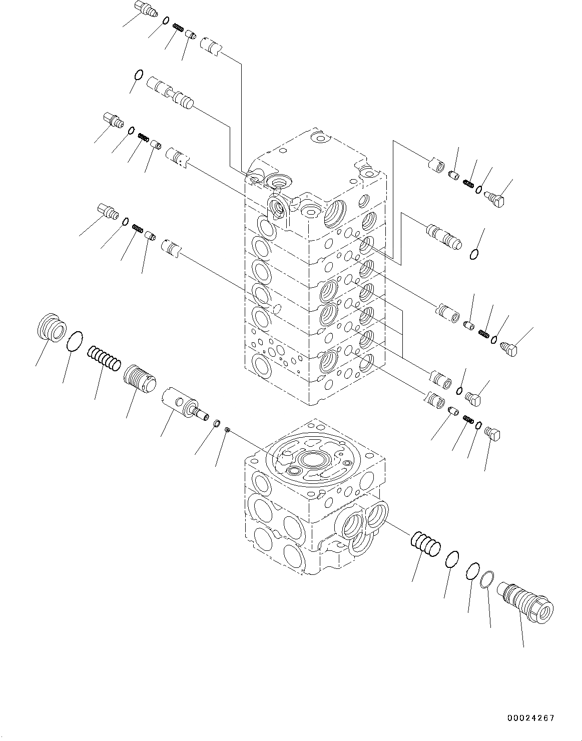 Схема запчастей Komatsu PC20MR-3 - УПРАВЛЯЮЩ. КЛАПАН, ВНУТР. ЧАСТИ (8/) (№-) УПРАВЛЯЮЩ. КЛАПАН, БЕЗ СИГНАЛ ХОДА