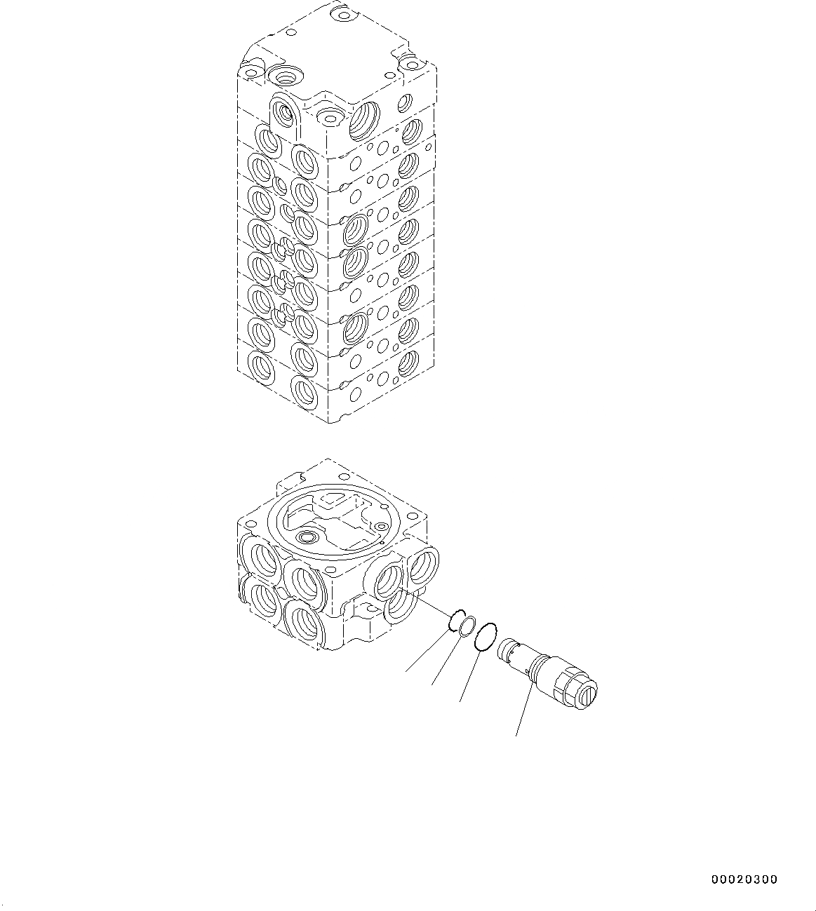 Схема запчастей Komatsu PC20MR-3 - УПРАВЛЯЮЩ. КЛАПАН, ВНУТР. ЧАСТИ (/) (№-) УПРАВЛЯЮЩ. КЛАПАН, С СИГНАЛ ХОДА