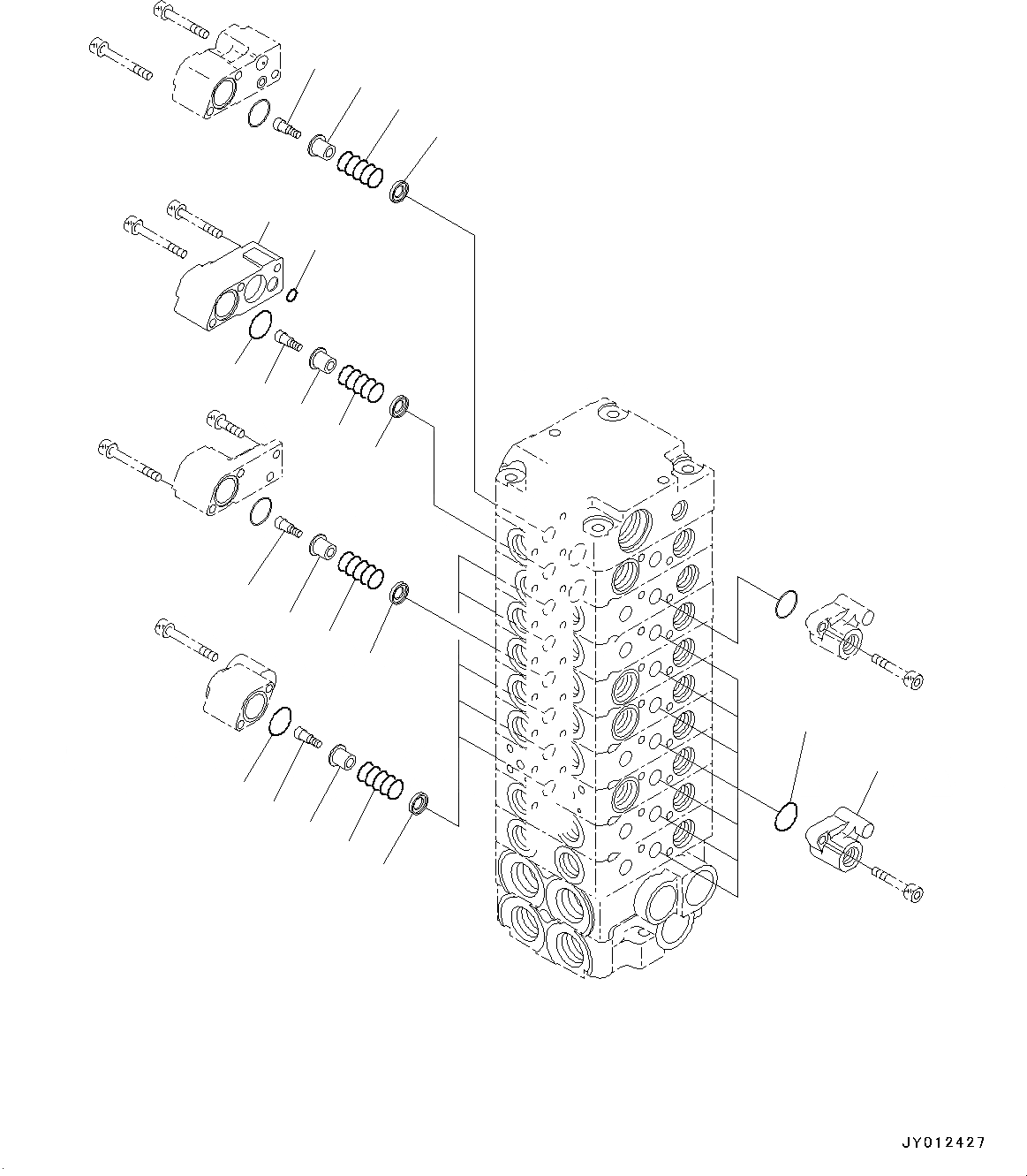 Схема запчастей Komatsu PC20MR-3 - УПРАВЛЯЮЩ. КЛАПАН, ВНУТР. ЧАСТИ (/) (№-) УПРАВЛЯЮЩ. КЛАПАН, ДЛЯ -ДОПОЛН. АКТУАТОР ТРУБЫ