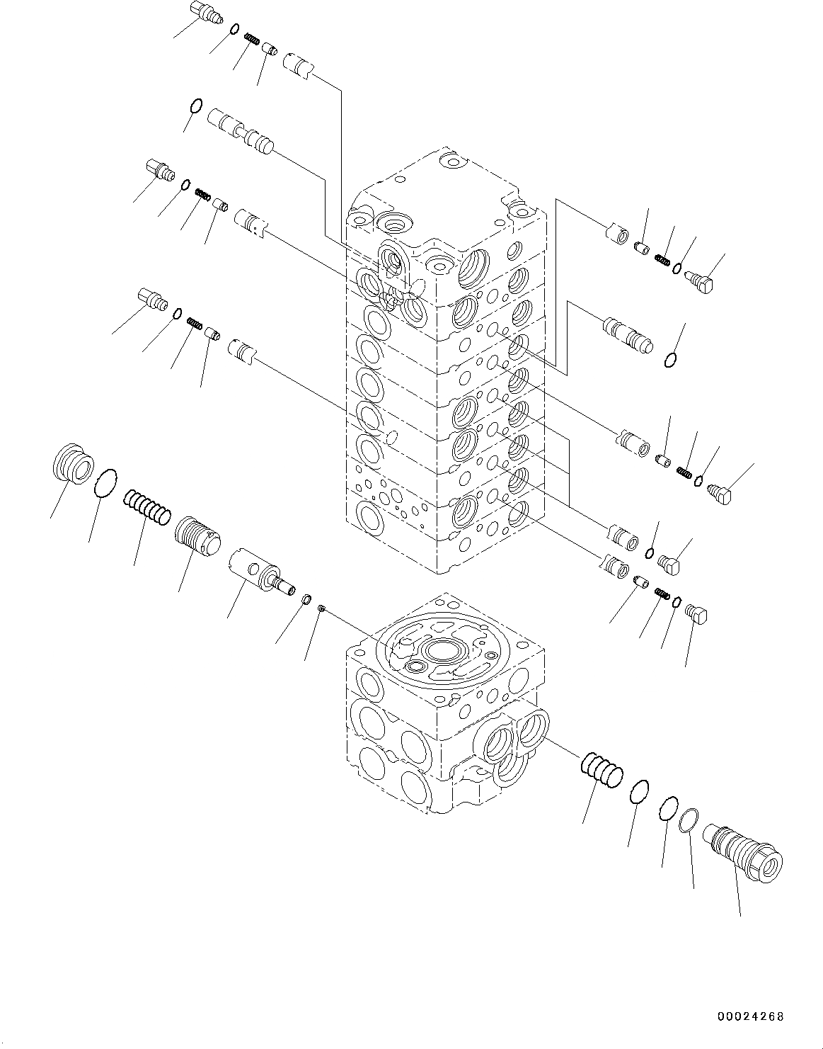 Схема запчастей Komatsu PC20MR-3 - УПРАВЛЯЮЩ. КЛАПАН, ВНУТР. ЧАСТИ (8/) (№-) УПРАВЛЯЮЩ. КЛАПАН, ДЛЯ -ДОПОЛН. АКТУАТОР ТРУБЫ