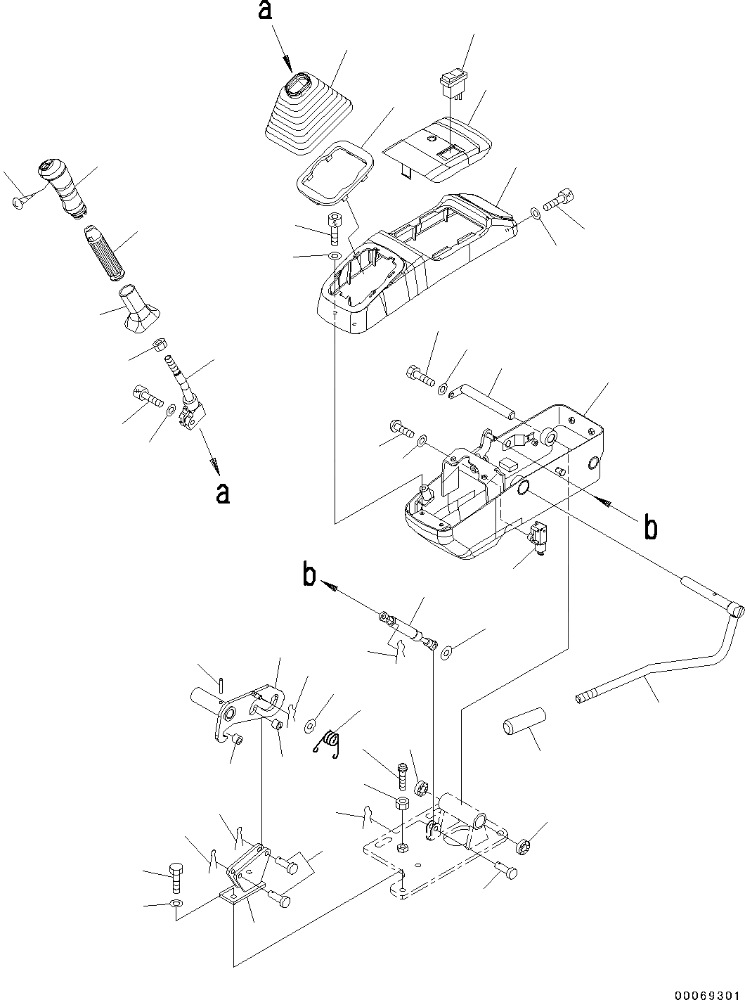 Схема запчастей Komatsu PC20MR-3 - КАБИНА, ПОЛ, КОНСОЛЬ, ЛЕВ. (№-) КАБИНА, БЕЗ МАСТЕР КЛЮЧ