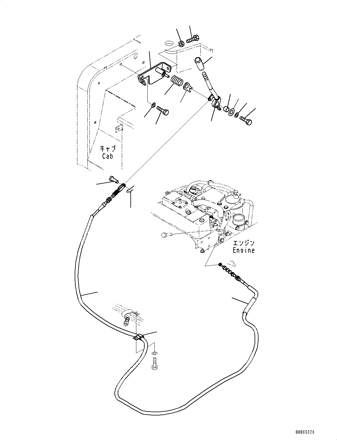 Схема запчастей Komatsu PC20MR-3 - ОСНОВН. КОНСТРУКЦИЯ, РЫЧАГ УПРАВЛ-Я ПОДАЧЕЙ ТОПЛИВА (№-) ОСНОВН. КОНСТРУКЦИЯ, ДЛЯ СИСТЕМА ROPS, МАСТЕР КЛЮЧ