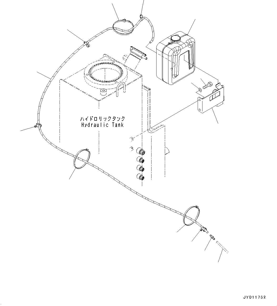 Схема запчастей Komatsu PC20MR-3 - ОМЫВАТЕЛЬ СТЕКЛА БАК (№-) ОМЫВАТЕЛЬ СТЕКЛА БАК