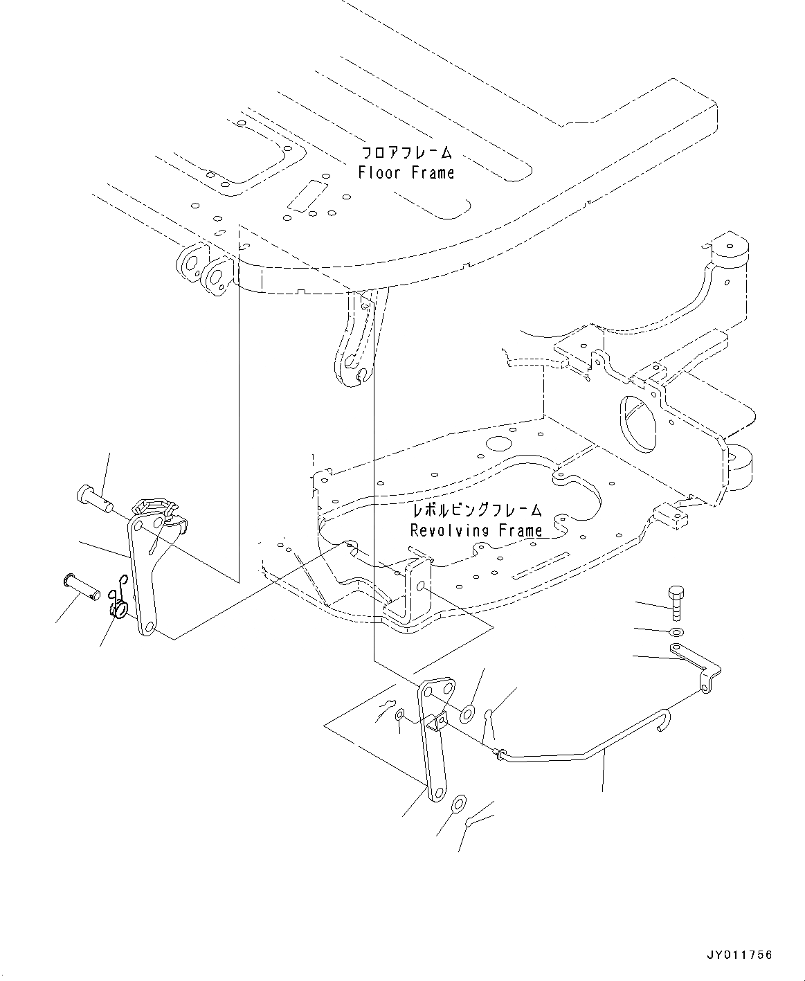 Схема запчастей Komatsu PC20MR-3 - КРЕПЛЕНИЕ ПОЛАING, КОРПУС (№-7) КРЕПЛЕНИЕ ПОЛАING, ДЛЯ СИСТЕМА ROPS