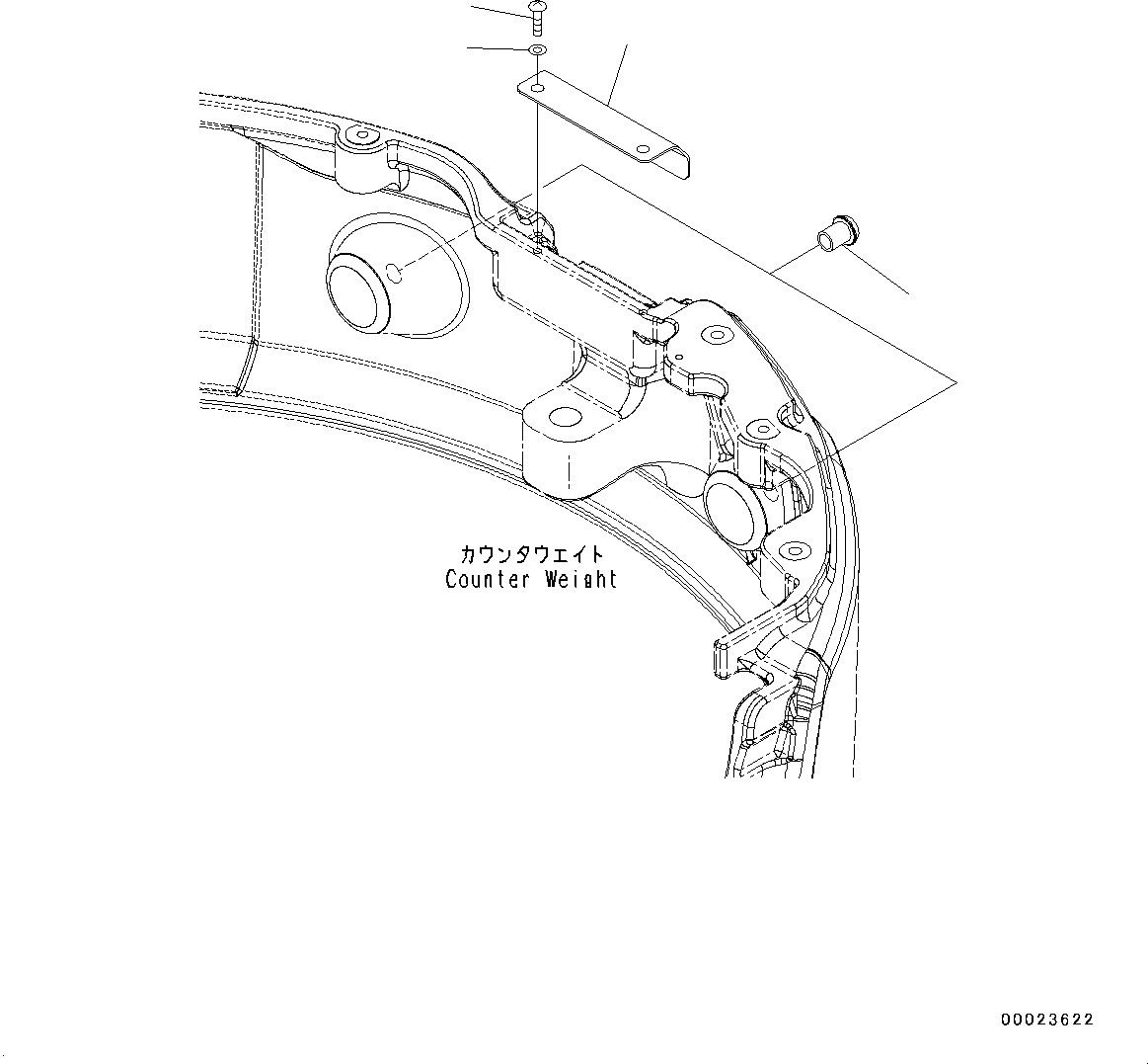 Схема запчастей Komatsu PC20MR-3 - КРЕПЛЕНИЕ ПРОТИВОВЕСА(№-7) ПРОТИВОВЕС КРЕПЛЕНИЕ