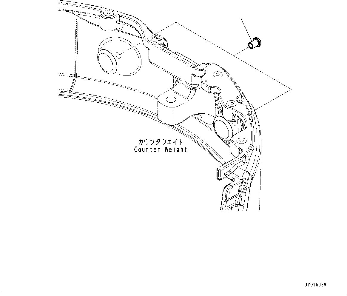 Схема запчастей Komatsu PC20MR-3 - КРЕПЛЕНИЕ ПРОТИВОВЕСА(№8-) ПРОТИВОВЕС КРЕПЛЕНИЕ
