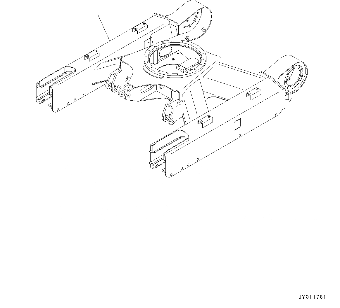 Схема запчастей Komatsu PC20MR-3 - ГУСЕНИЧНАЯ РАМА, РАМА (№-) ГУСЕНИЧНАЯ РАМА, СКОРОСТЬ ДВИЖЕНИЯ УПРАВЛ-Е, SPEED ТИП