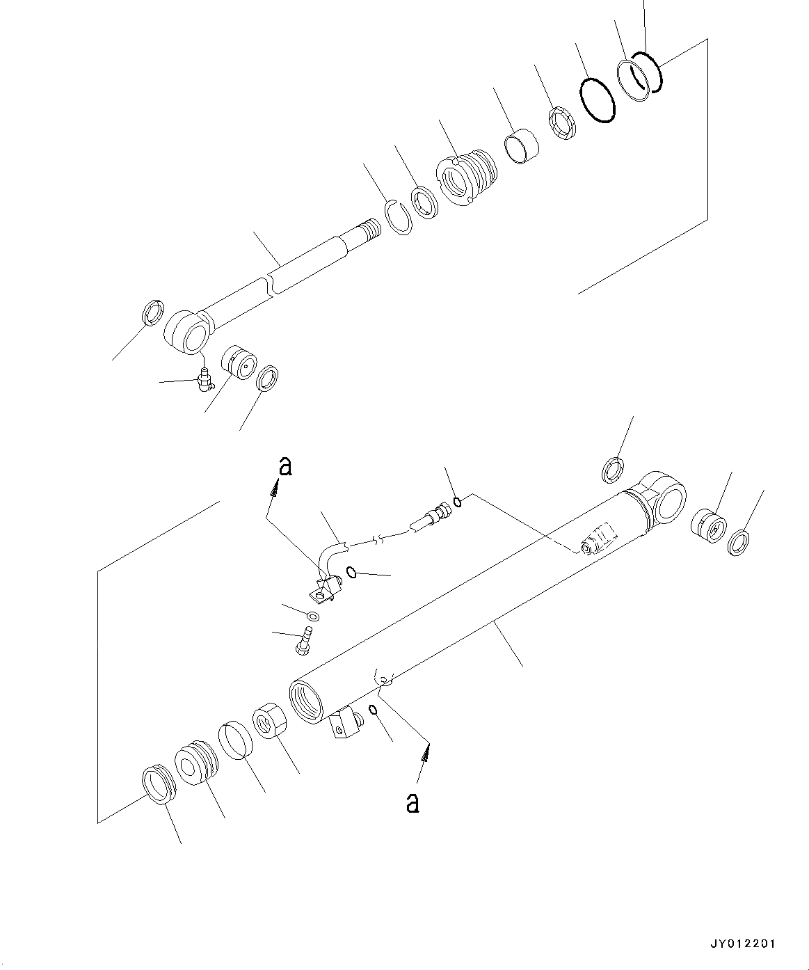 Схема запчастей Komatsu PC20MR-3 - РУКОЯТЬ, ВНУТР. ЧАСТИ, ЦИЛИНДР КОВША (№8-) РУКОЯТЬ, КРОМЕ ЯПОН., ДЛЯ 97MM УСИЛ.ENED РУКОЯТЬ