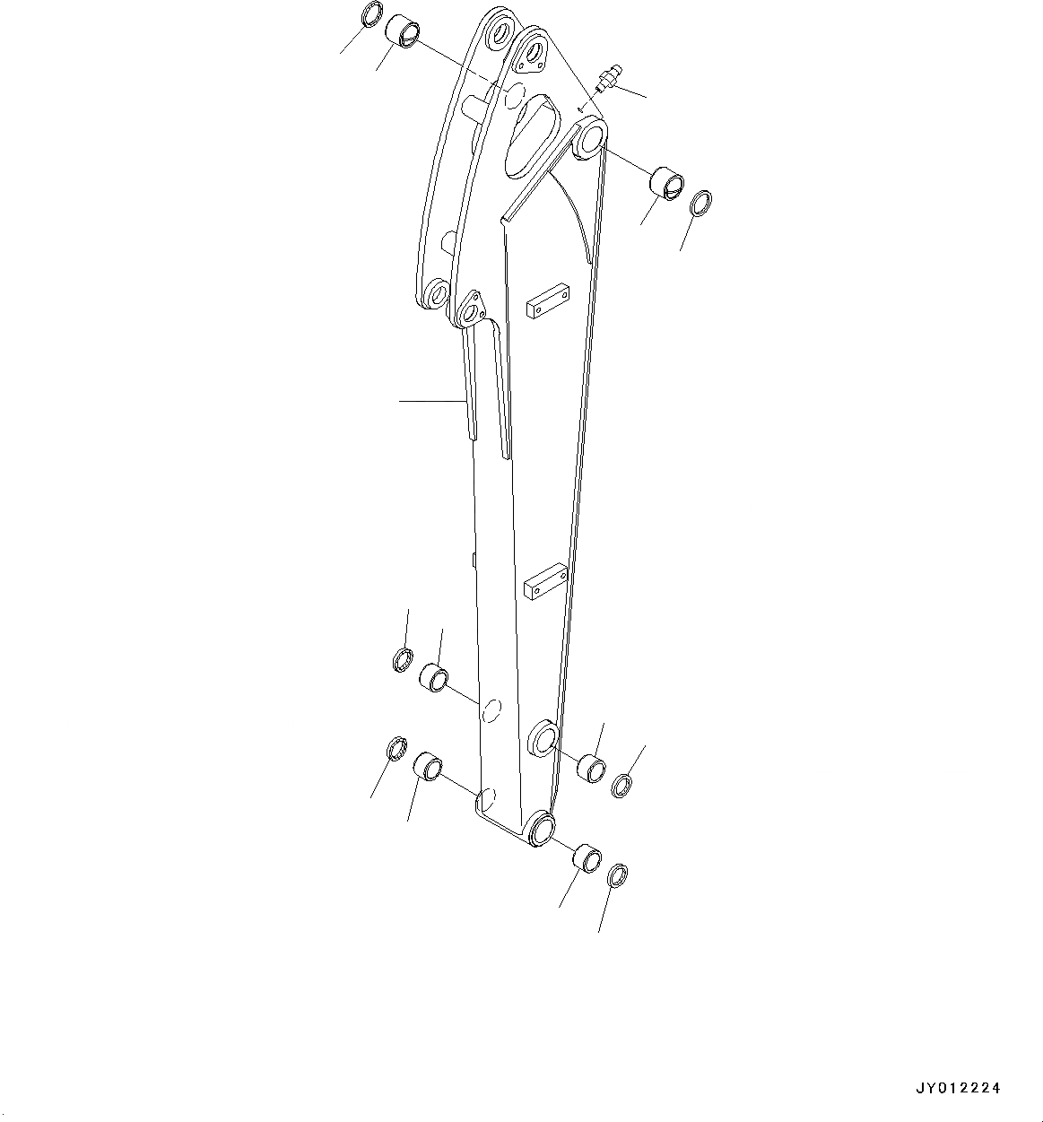 Схема запчастей Komatsu PC20MR-3 - РУКОЯТЬ, РУКОЯТЬ И ВТУЛКА (№8-) РУКОЯТЬ, КРОМЕ ЯПОН., ДЛЯ MM РУКОЯТЬ