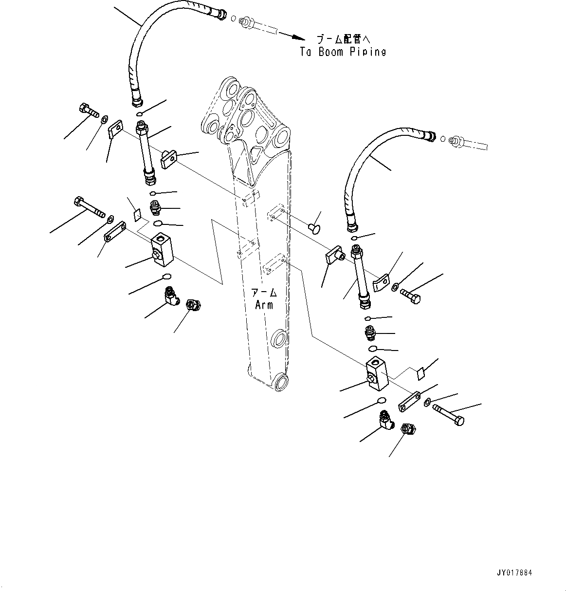 Схема запчастей Komatsu PC20MR-3 - РУКОЯТЬ, ДОПОЛН. ГИДРОЛИНИЯ (№-8) РУКОЯТЬ, ДЛЯ MM РУКОЯТЬ, ГИДРОМОЛОТ