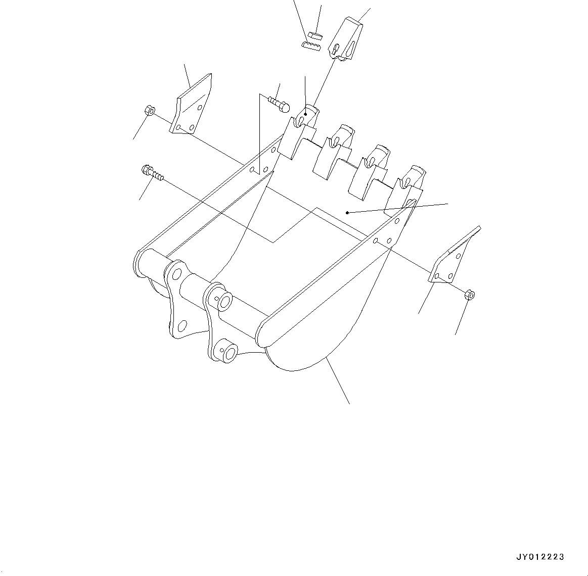 Схема запчастей Komatsu PC20MR-3 - ЭКСКАВАТ. КОВШ (№-) ЭКСКАВАТ. КОВШ, .M, HEAP .8M, ШИР. MM, ВЕРТИКАЛЬН. ПАЛЕЦ