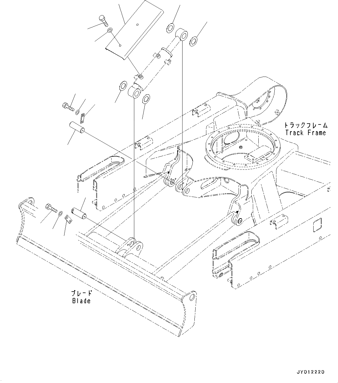 Схема запчастей Komatsu PC20MR-3 - ЦИЛИНДР ОТВАЛА, КРЫШКАAND ПАЛЕЦ (№8-) ЦИЛИНДР ОТВАЛА, КРОМЕ ЯПОН.