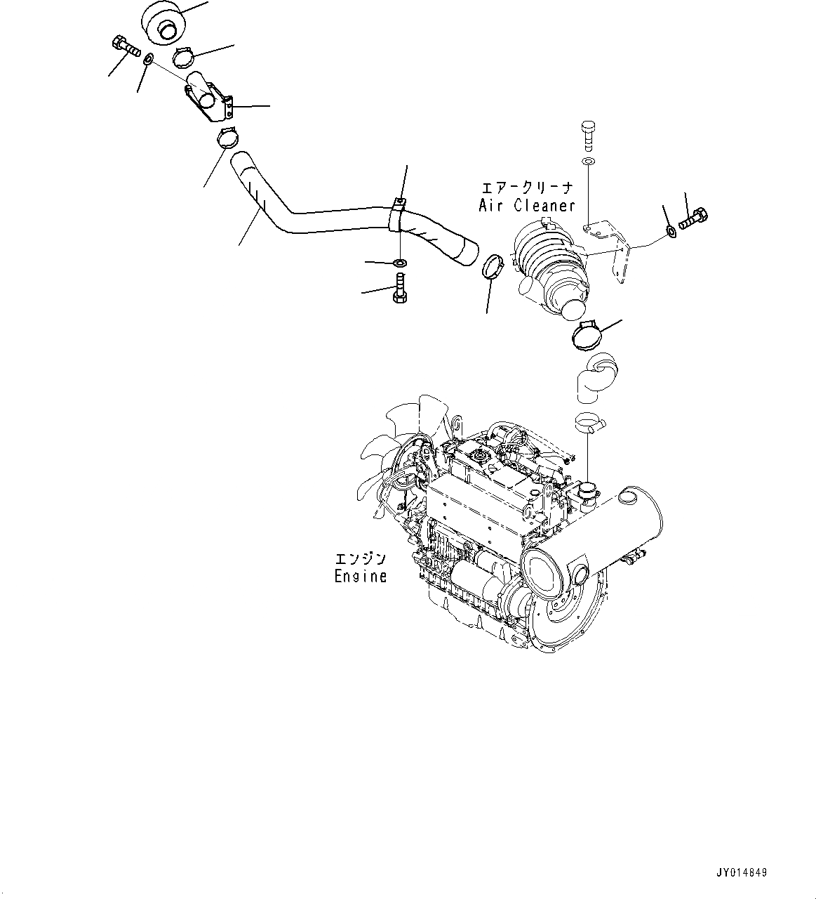 Схема запчастей Komatsu PC55MR-3 - ВОЗДУХООЧИСТИТЕЛЬ, ВОЗДУХООЧИСТИТЕЛЬ КОМПОНЕНТЫ (/) (№-) ВОЗДУХООЧИСТИТЕЛЬ, ДВОЙНОЙ ЭЛЕМЕНТ ТИП, ДЛЯ KAL