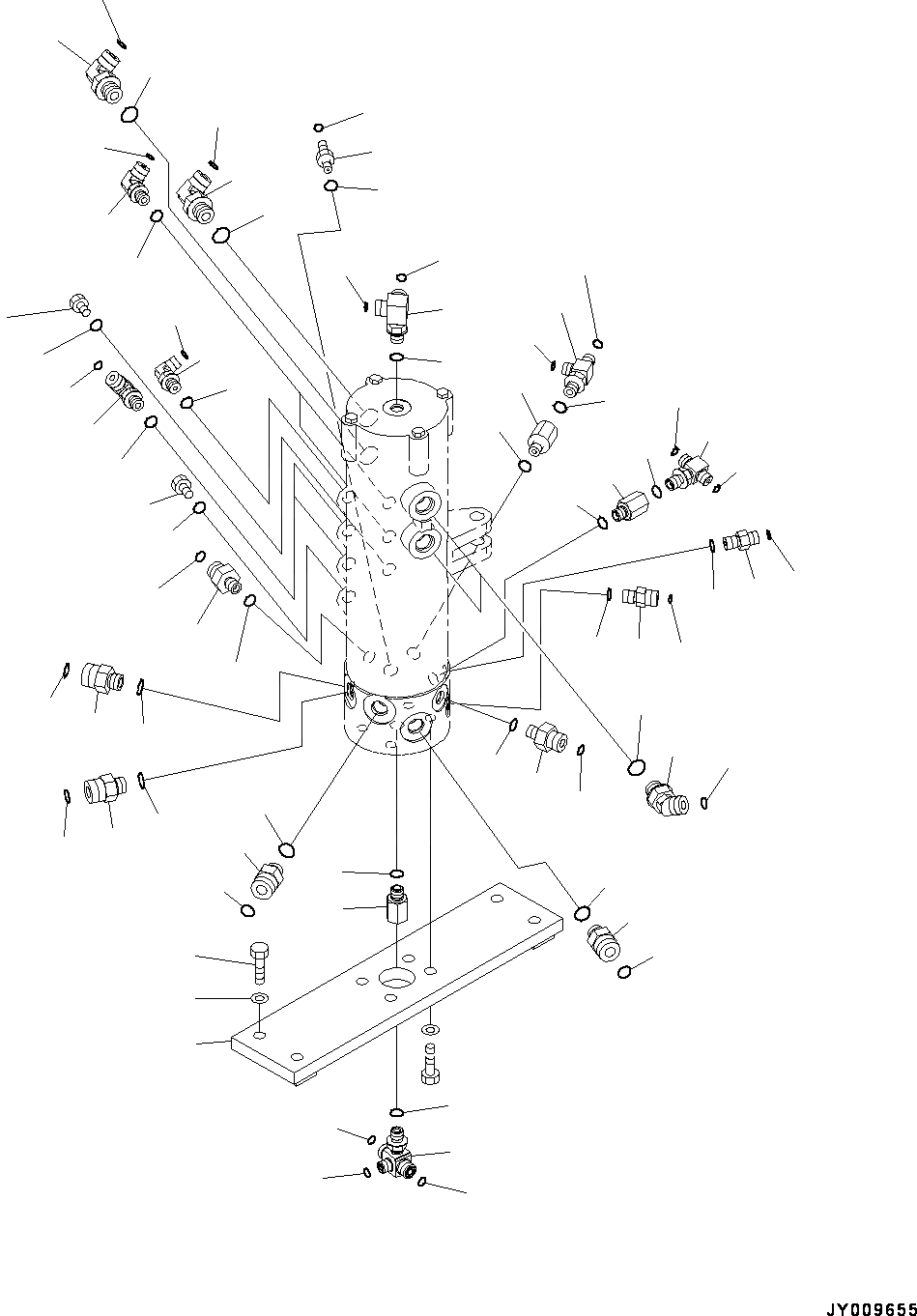 Схема запчастей Komatsu PC55MR-3 - ГУСЕНИЧНАЯ РАМА, СОЕДИНИТЕЛЬН. ЧАСТИ, ПОВОРОТНОЕ СОЕДИНЕНИЕ (№-) ГУСЕНИЧНАЯ РАМА, ОТВ. С ИЗМ. УГЛОМ DOZER