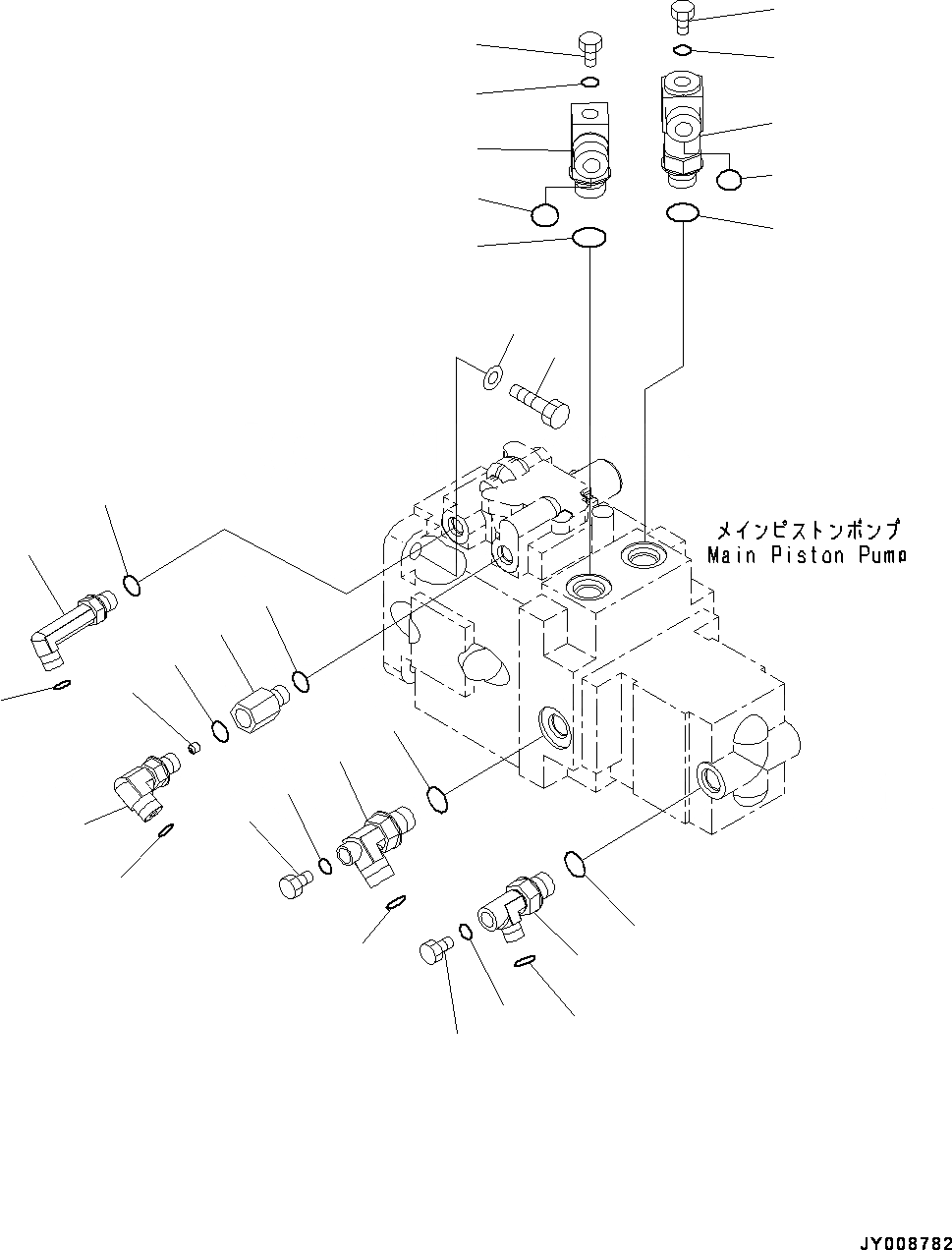 Схема запчастей Komatsu PC45MR-3 - ДВИГАТЕЛЬ БЛОК, С КОНДИЦИОНЕРОМ, ПОРШЕНЬ НАСОС КОМПОНЕНТЫ (№-) ДВИГАТЕЛЬ БЛОК, С КОНДИЦИОНЕРОМ
