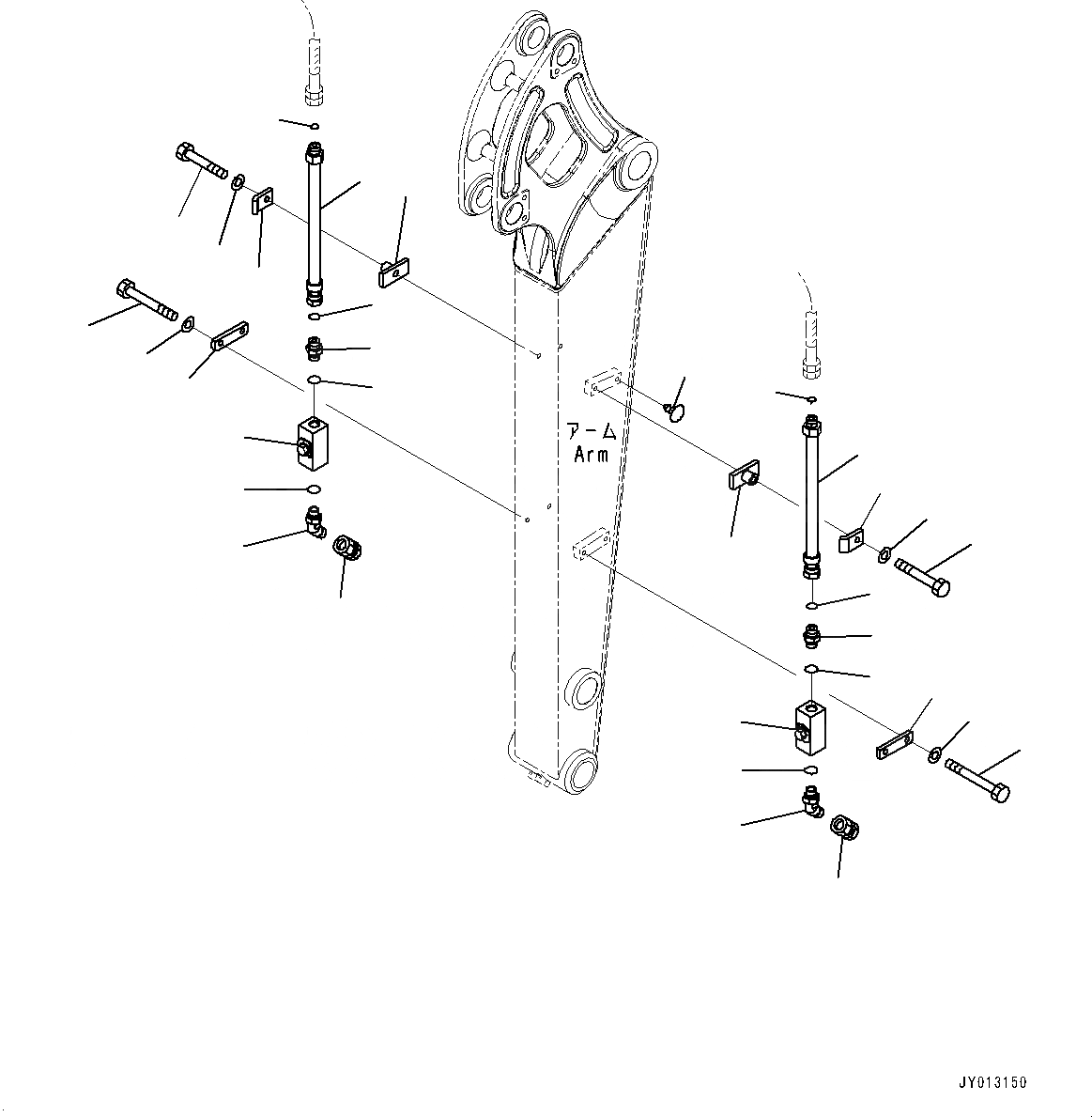 Схема запчастей Komatsu PC45MR-3 - РУКОЯТЬ, 7MM, С НАВЕСНОЕ ОБОРУД-Е, КРОМЕ ЯПОН., НАВЕСН. ОБОРУД ТРУБЫ (№-) РУКОЯТЬ, 7MM, С НАВЕСНОЕ ОБОРУД-Е, КРОМЕ ЯПОН.