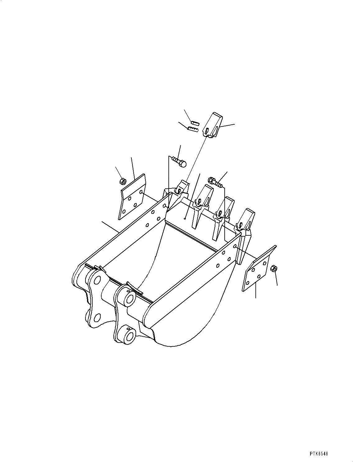 Схема запчастей Komatsu PC45MR-3 - ЭКСКАВАТ. КОВШ, .M, HEAP .M, MM ШИР., ВЕРТИКАЛЬН. ПАЛЕЦ (№-) ЭКСКАВАТ. КОВШ, .M, HEAP .M, MM ШИР., ВЕРТИКАЛЬН. ПАЛЕЦ