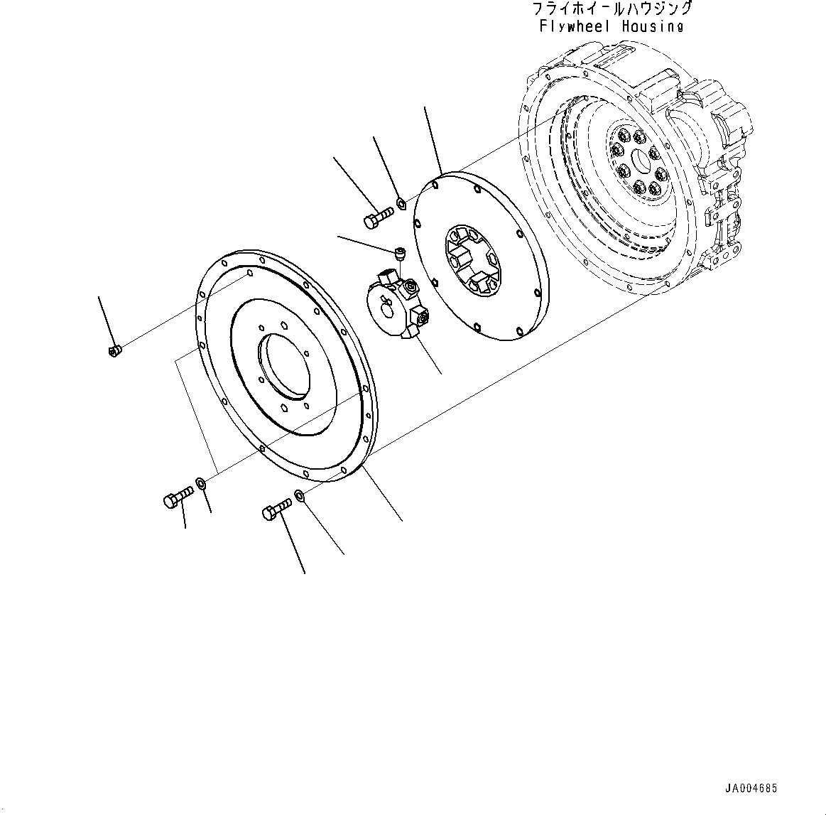 Схема запчастей Komatsu WA150-6 - ДЕМПФЕР (№8-) ДЕМПФЕР