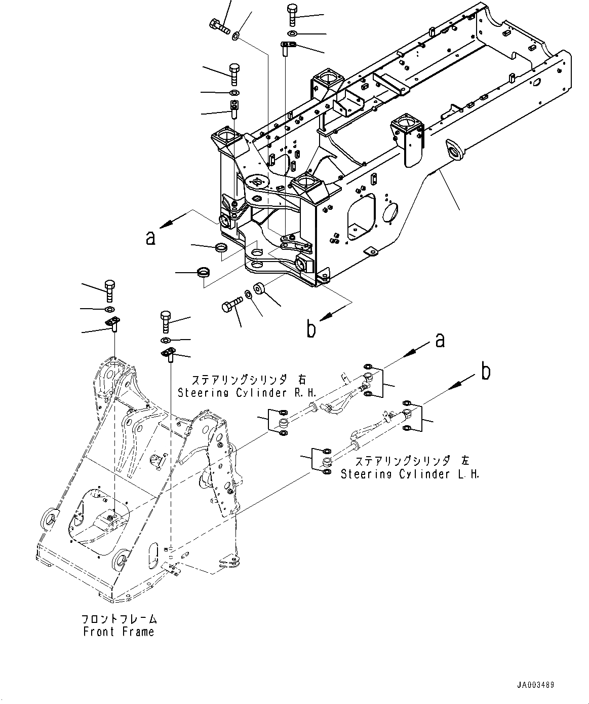 Схема запчастей Komatsu WA150-6 - ЗАДН. РАМА (№8-) ЗАДН. РАМА, С POWERTRAIN ЧАСТИ КОРПУСА