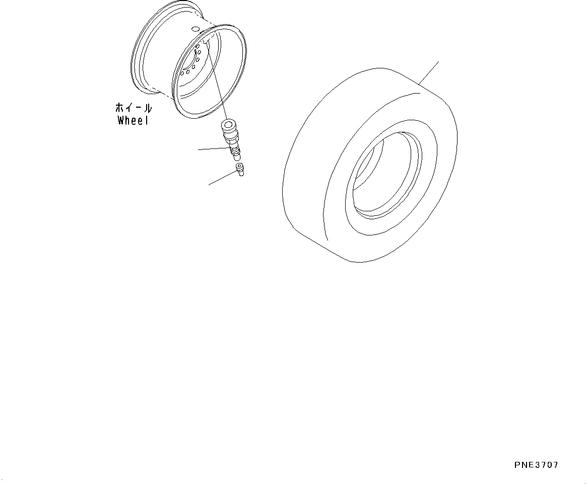Схема запчастей Komatsu WA150-6 - ШИНЫ (№8-) ШИНЫ, 7.--PR-L, БЕСКАМЕРНЫЕ ШИНЫS, YOKOHAMA