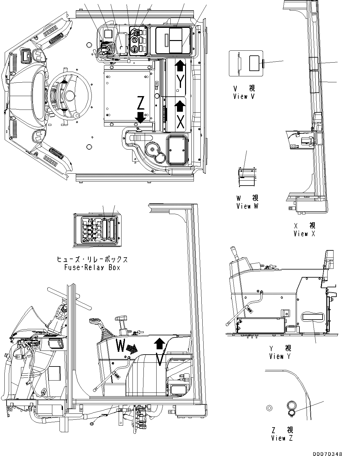 Схема запчастей Komatsu WA150-6 - МАРКИРОВКА, ИНТЕРЬЕР (№8-) МАРКИРОВКА, АНГЛ., PICTORIAL ТИП