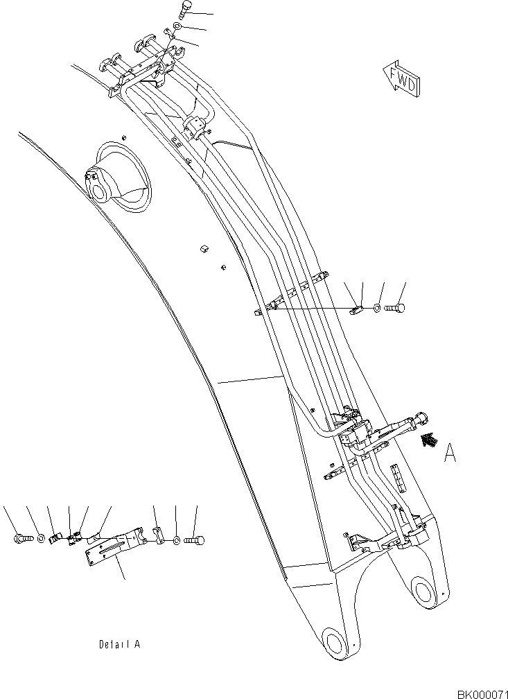 Схема запчастей Komatsu PC800-8E0 - СТРЕЛА, 8MM, УСИЛ., ДЛЯ ЭКСКАВАТ., ЦИЛИНДР РУКОЯТИТРУБЫ, КРЕПЛЕНИЕ СТРЕЛА, 8MM, ДЛЯ ЭКСКАВАТ., ЦИЛИНДР РУКОЯТИТРУБЫ