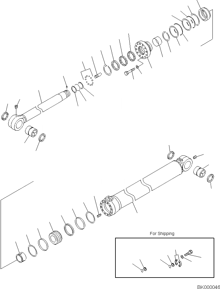 Схема запчастей Komatsu PC800-8E0 - ЦИЛИНДР РУКОЯТИ, (CLV), ВНУТР. ЧАСТИ ЦИЛИНДР РУКОЯТИ, (CLV)