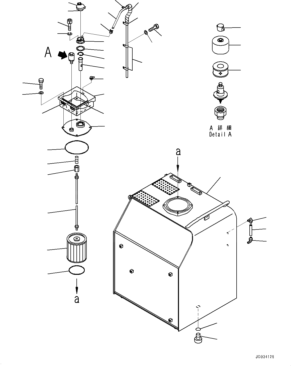 Схема запчастей Komatsu PC800-8E0 - ГИДР. БАК., БАК (№-) ГИДР. БАК., ЗАПЫЛЕНН МЕСТН. ARRANGEMENT