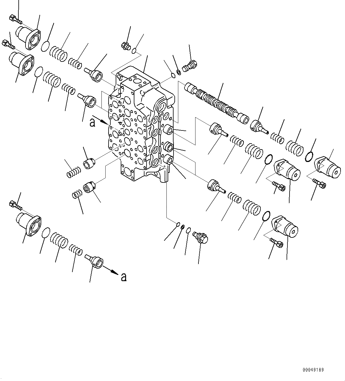 Схема запчастей Komatsu PC800-8E0 - УПРАВЛЯЮЩ. КЛАПАН, 4-Х СЕКЦИОНН. (/7) (№-) УПРАВЛЯЮЩ. КЛАПАН, АНГЛ., США И PUERTO RICO