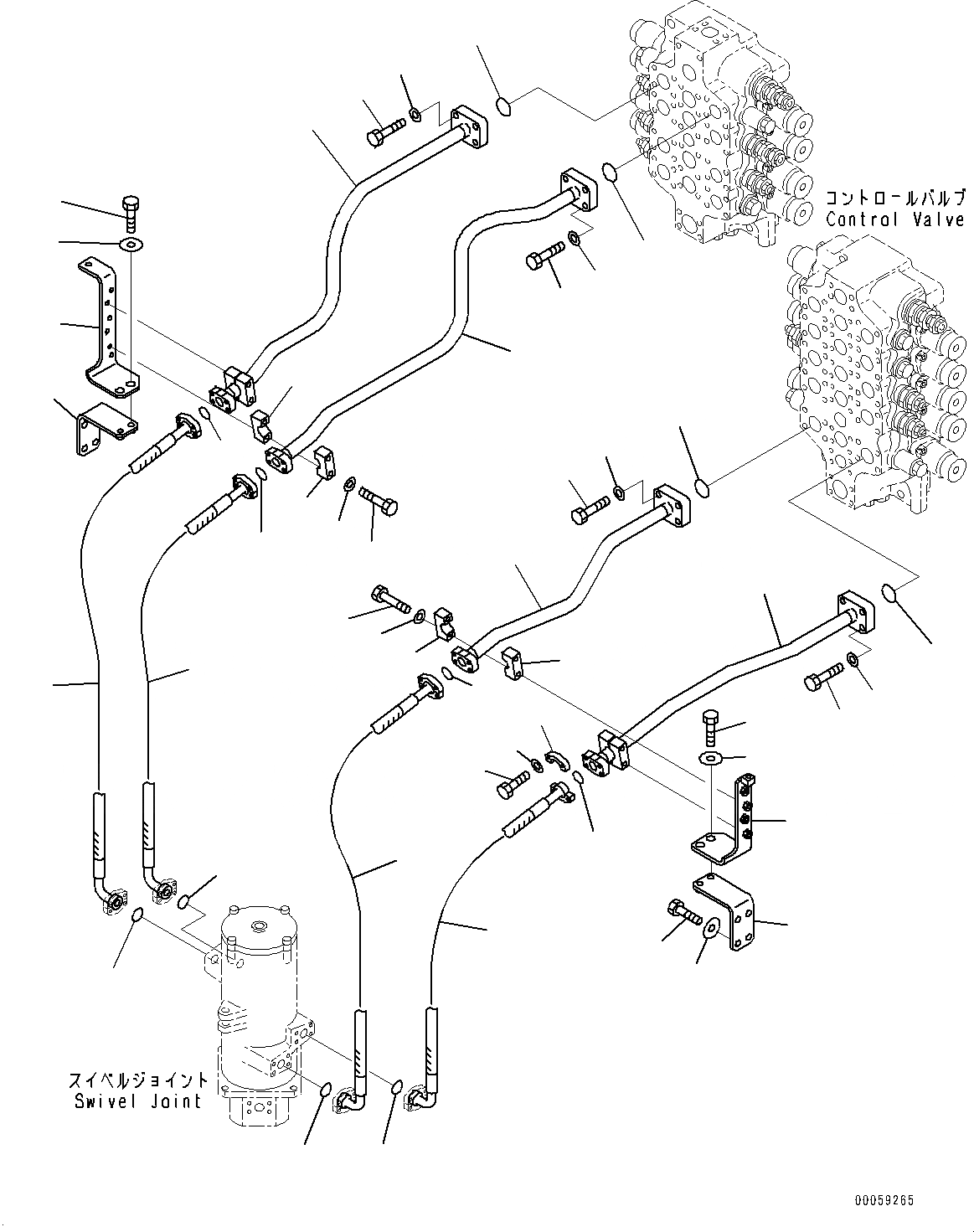 Схема запчастей Komatsu PC800-8E0 - ГИДРОЛИНИЯ ХОДА(№-) ХОД ТРУБЫ, ПРЯМАЯ ЛОПАТА CONFIGURATION