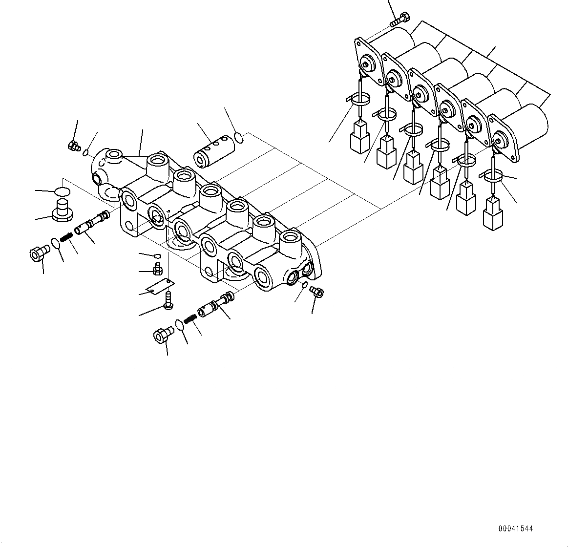 Схема запчастей Komatsu PC800-8E0 - СОЛЕНОИДНЫЙ КЛАПАН, ВНУТР. ЧАСТИ (№-) СОЛЕНОИДНЫЙ КЛАПАН