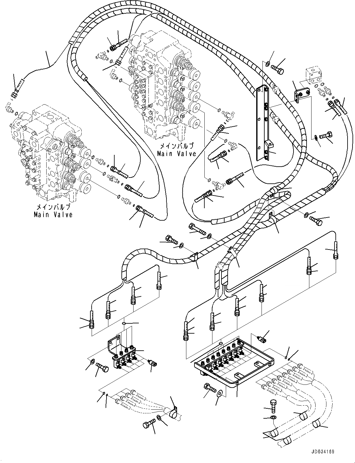Схема запчастей Komatsu PC800-8E0 - ПРОПОРЦИОНАЛЬН. PRESSURE УПРАВЛ-Е (PPC) ТРУБЫ СОЕД-Е, СОЕД-Е (№-) ПРОПОРЦИОНАЛЬН. PRESSURE УПРАВЛ-Е (PPC) ТРУБЫ СОЕД-Е, СТРЕЛА И РУКОЯТЬ ГИДРАВЛ DRIFT PREВЕНТИЛЯТОРION КЛАПАН