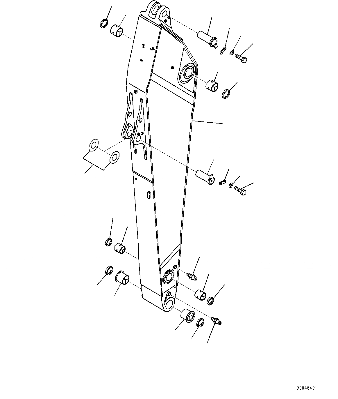 Схема запчастей Komatsu PC800-8E0 - РУКОЯТЬ, РУКОЯТЬ И ПАЛЕЦ (№-) РУКОЯТЬ, MM