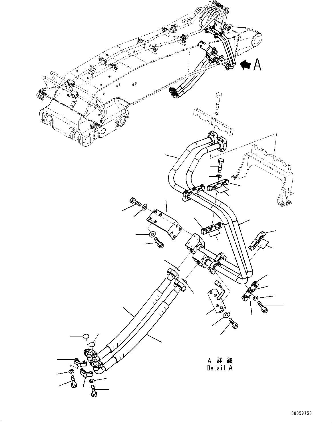Схема запчастей Komatsu PC800-8E0 - РАБОЧЕЕ ОБОРУДОВАНИЕ, ЦИЛИНДР КОВША ТРУБЫ (/) (№-) РАБОЧЕЕ ОБОРУДОВАНИЕ, С ЦИЛИНДР SLIDING ЧАСТИ КОРПУСА, БЕЗ СОЕДИНИТЕЛЬН. ЗВЕНО, ПРЯМАЯ ЛОПАТА CONFIGURATION