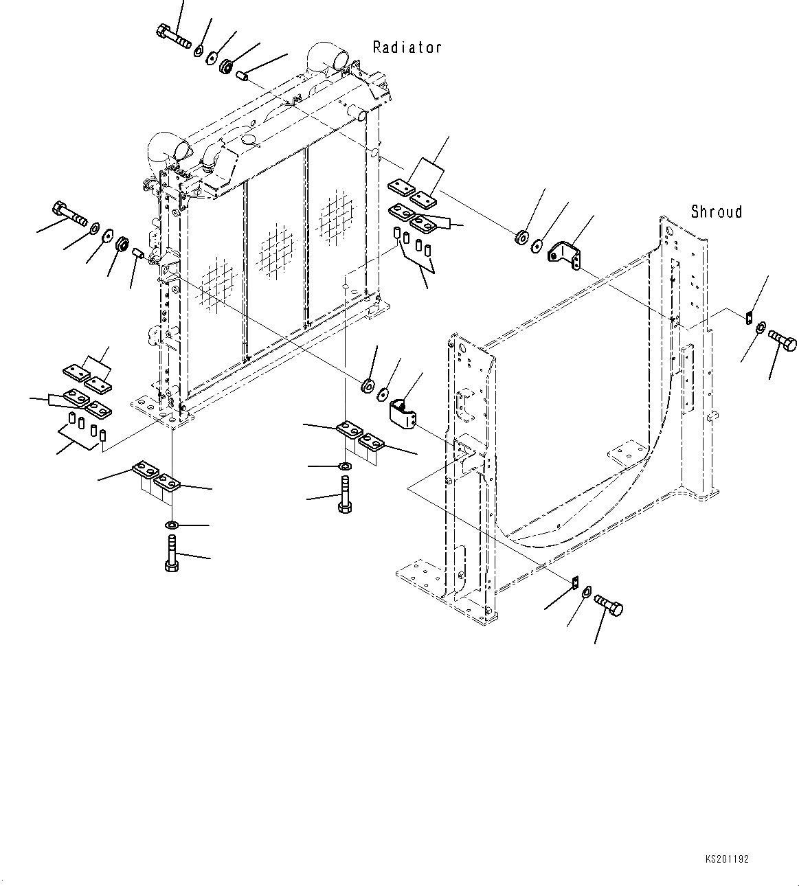 Схема запчастей Komatsu PC800LC-8E0 - СИСТЕМА ОХЛАЖДЕНИЯ, РАДИАТОР И МАСЛООХЛАДИТЕЛЬ КРЕПЛЕНИЕ СИСТЕМА ОХЛАЖДЕНИЯ