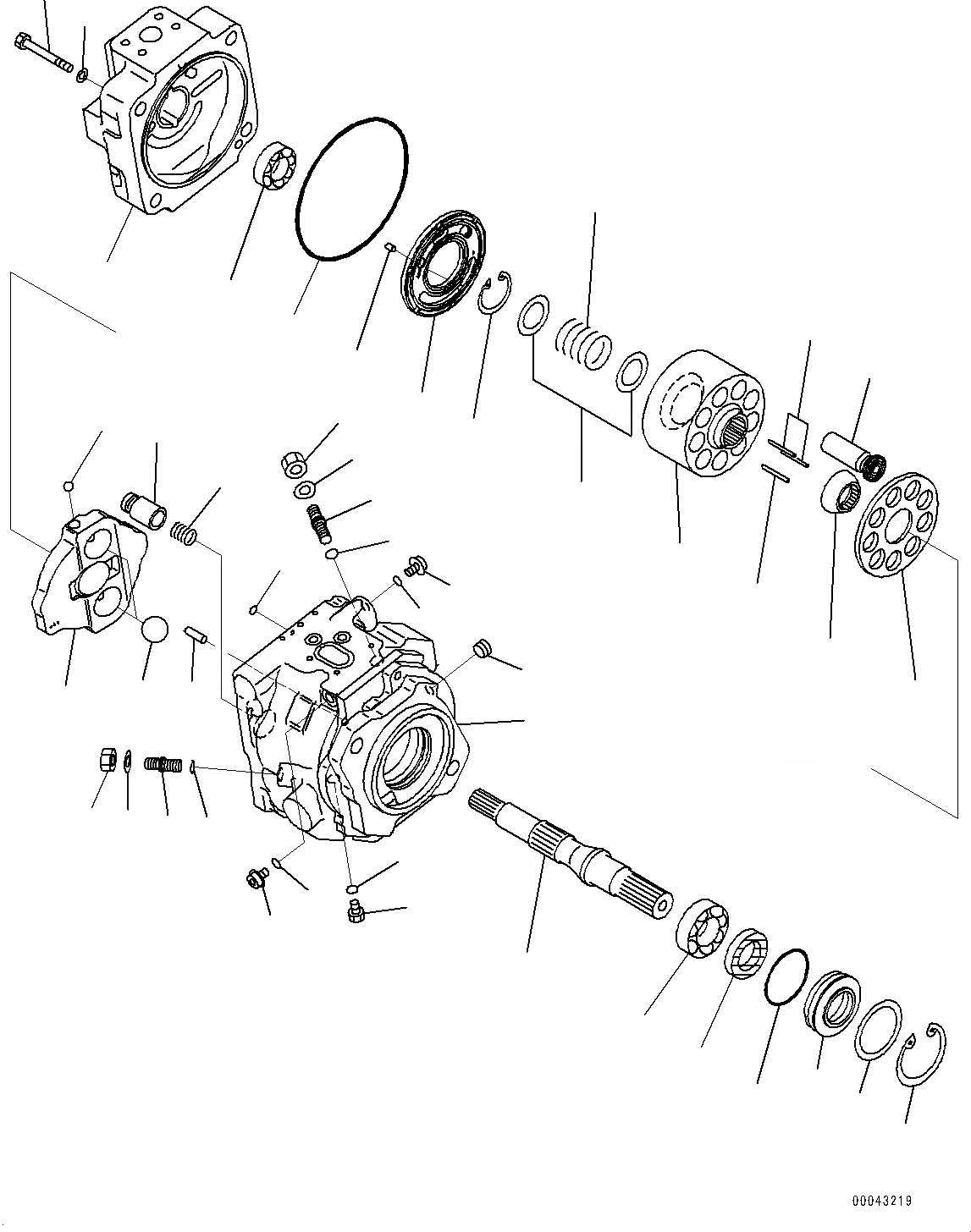Схема запчастей Komatsu PC800LC-8E0 - ОСНОВН. ПОРШЕНЬ НАСОС, ВНУТР. ЧАСТИ, ОСНОВН. НАСОС (/) ОСНОВН. ПОРШЕНЬ НАСОС