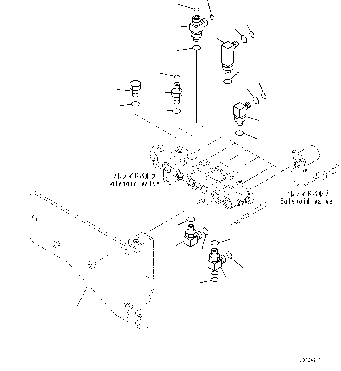 Схема запчастей Komatsu PC800LC-8E0 - СОЛЕНОИДНЫЙ КЛАПАН ТРУБЫ, СОЛЕНОИДНЫЙ КЛАПАН (/) СОЛЕНОИДНЫЙ КЛАПАН ТРУБЫ