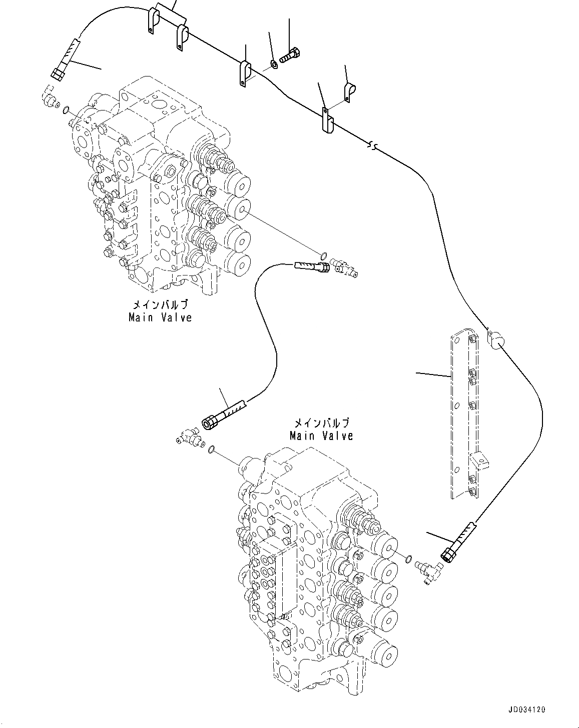 Схема запчастей Komatsu PC800LC-8E0 - ПРОПОРЦИОНАЛЬН. PRESSURE УПРАВЛ-Е (PPC) СТРЕЛА И КОВШ КОНТУР, НАВЕСН. ОБОРУД ПРОПОРЦИОНАЛЬН. PRESSURE УПРАВЛ-Е (PPC) СТРЕЛА И КОВШ КОНТУР, НАВЕСН. ОБОРУД
