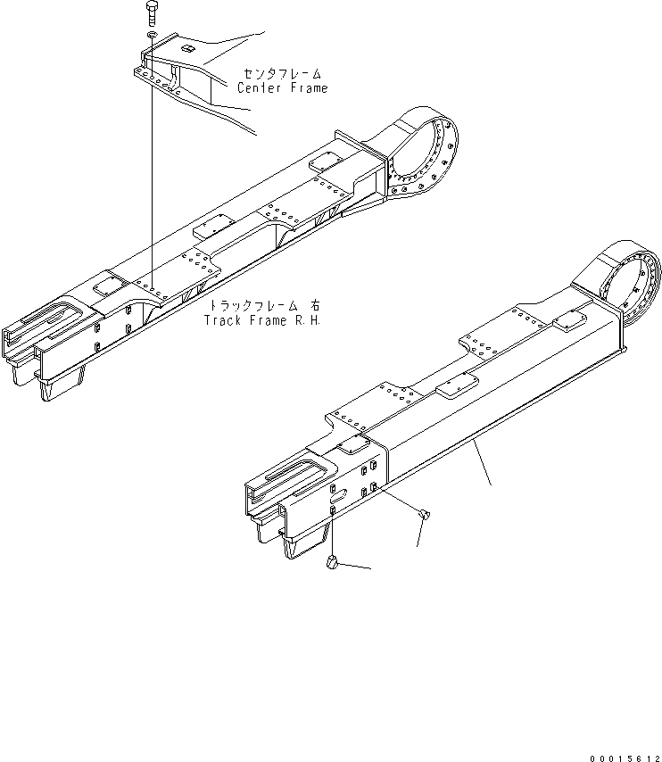 Схема запчастей Komatsu PC800LC-8E0 - ГУСЕНИЧНАЯ РАМА, (LC), РАМА LHS ГУСЕНИЧНАЯ РАМА, (LC)
