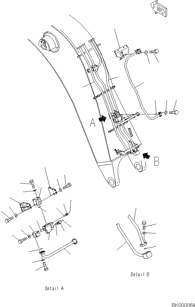 Схема запчастей Komatsu PC800LC-8E0 - СТРЕЛА, 7MM, ДЛЯ ЭКСКАВАТ., ЦИЛИНДР РУКОЯТИТРУБЫ, НИЖН. СТРЕЛА, 7MM, ДЛЯ ЭКСКАВАТ., ЦИЛИНДР РУКОЯТИТРУБЫ