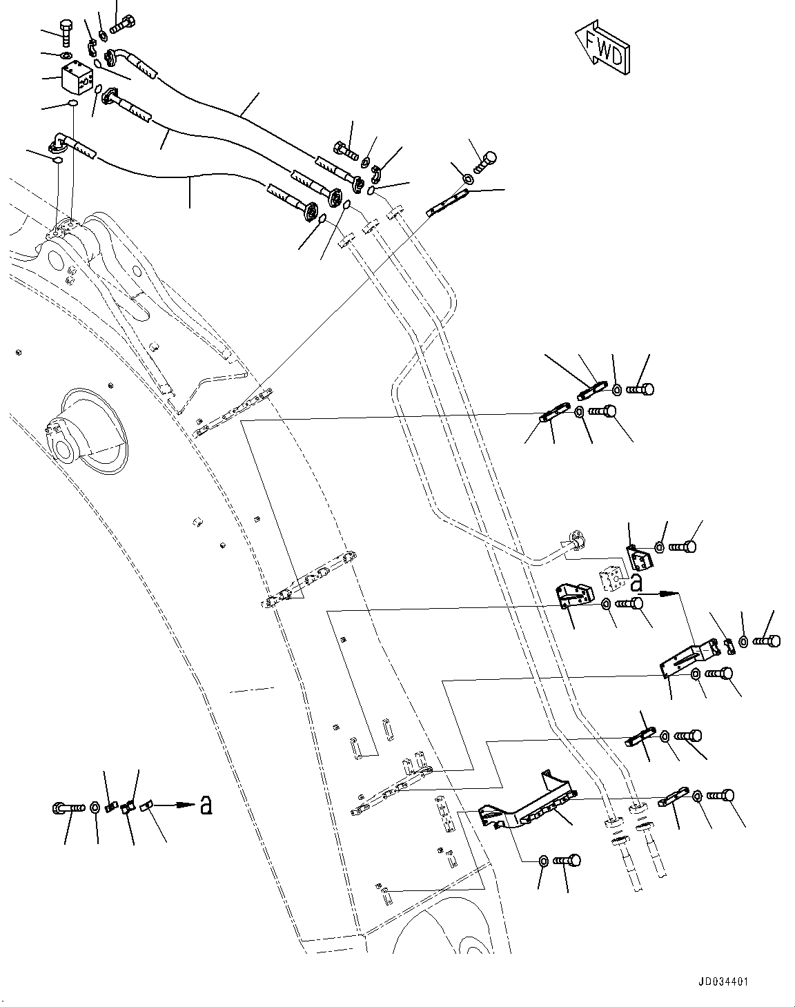 Схема запчастей Komatsu PC800LC-8E0 - СТРЕЛА, ЦИЛИНДР РУКОЯТИТРУБЫ (/) (№-) СТРЕЛА, 8MM