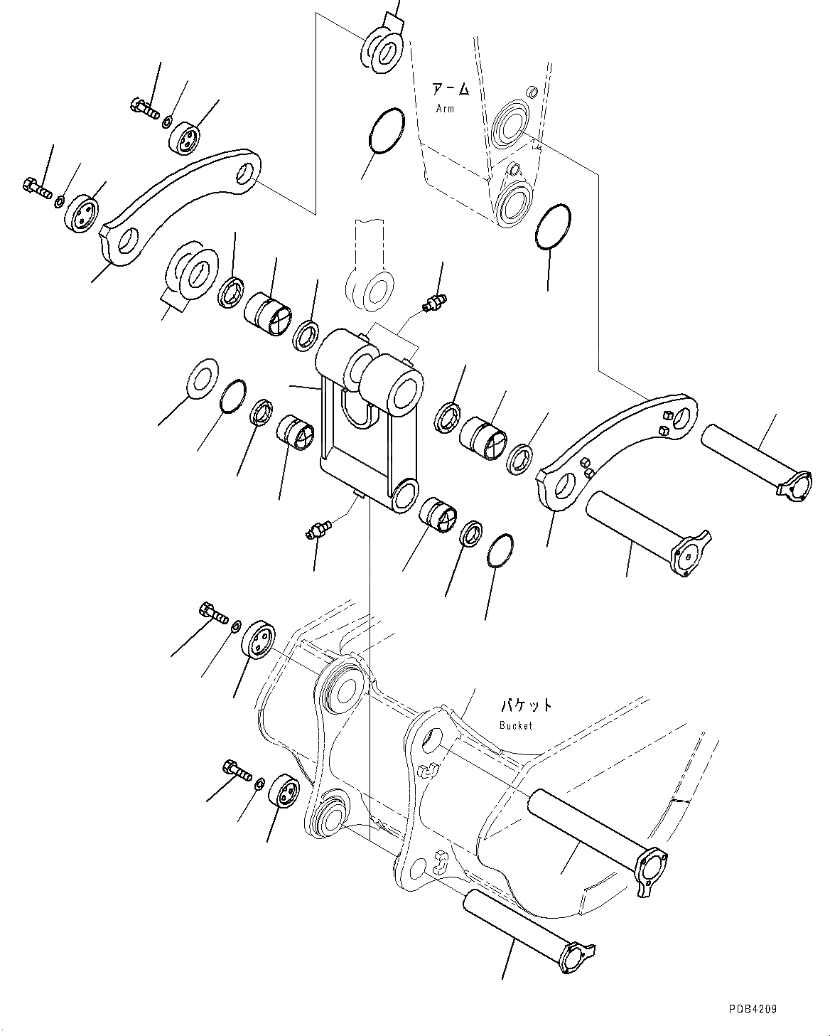 Схема запчастей Komatsu PC800LC-8E0 - СОЕДИНЕНИЕ КОВШАAGE (№-) СОЕДИНЕНИЕ КОВШАAGE, 9MM РУКОЯТЬ