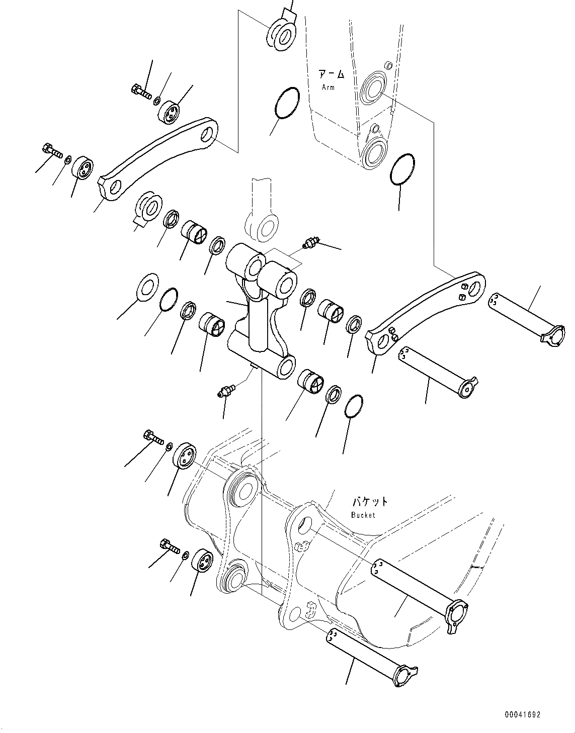 Схема запчастей Komatsu PC800LC-8E0 - СОЕДИНЕНИЕ КОВШАAGE (№-) СОЕДИНЕНИЕ КОВШАAGE