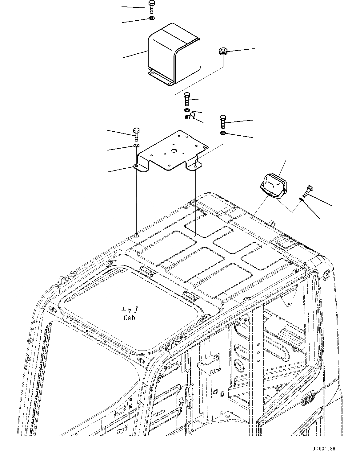 Схема запчастей Komatsu PC850-8E0 - ПРОБЛЕСК. МАЯК (№-) ПРОБЛЕСК. МАЯК, ДЛЯ АВСТРАЛИИ
