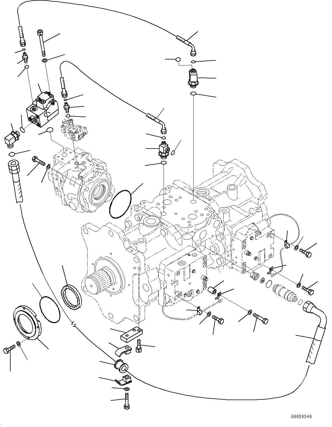Схема запчастей Komatsu PC850-8E0 - ПОРШЕНЬ НАСОС, ВНУТР. ЧАСТИ (/) (№-) ПОРШЕНЬ НАСОС