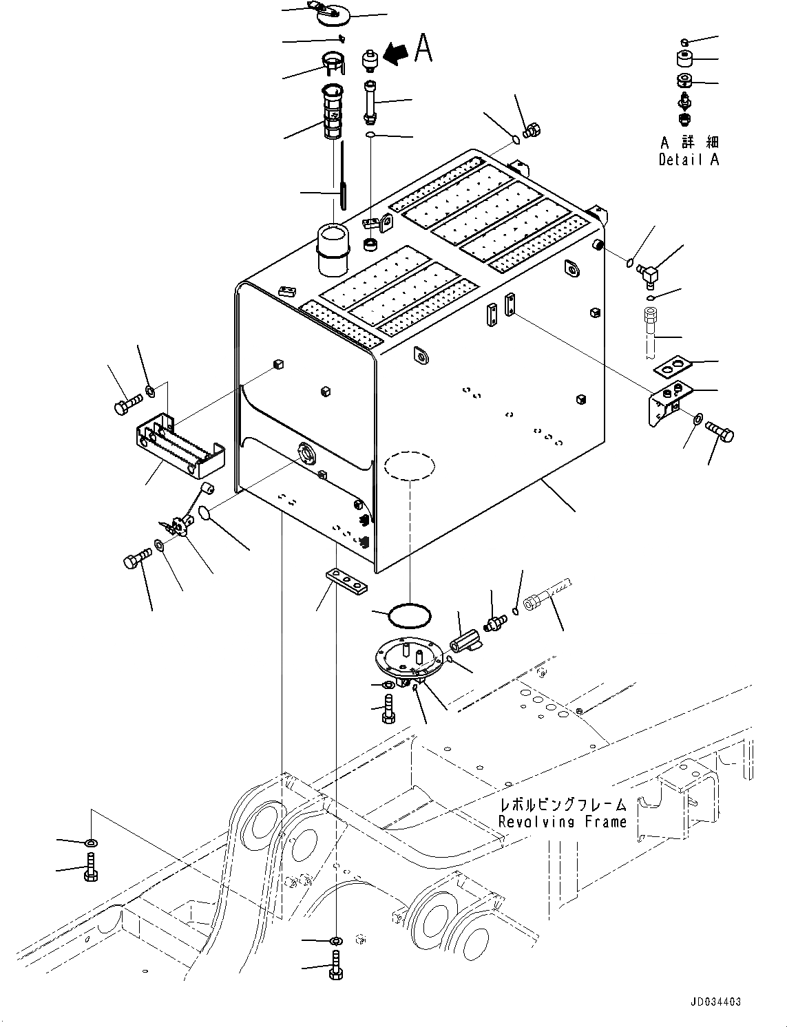 Схема запчастей Komatsu PC850SE-8E0 - ТОПЛИВН. БАК. (№-) ТОПЛИВН. БАК.