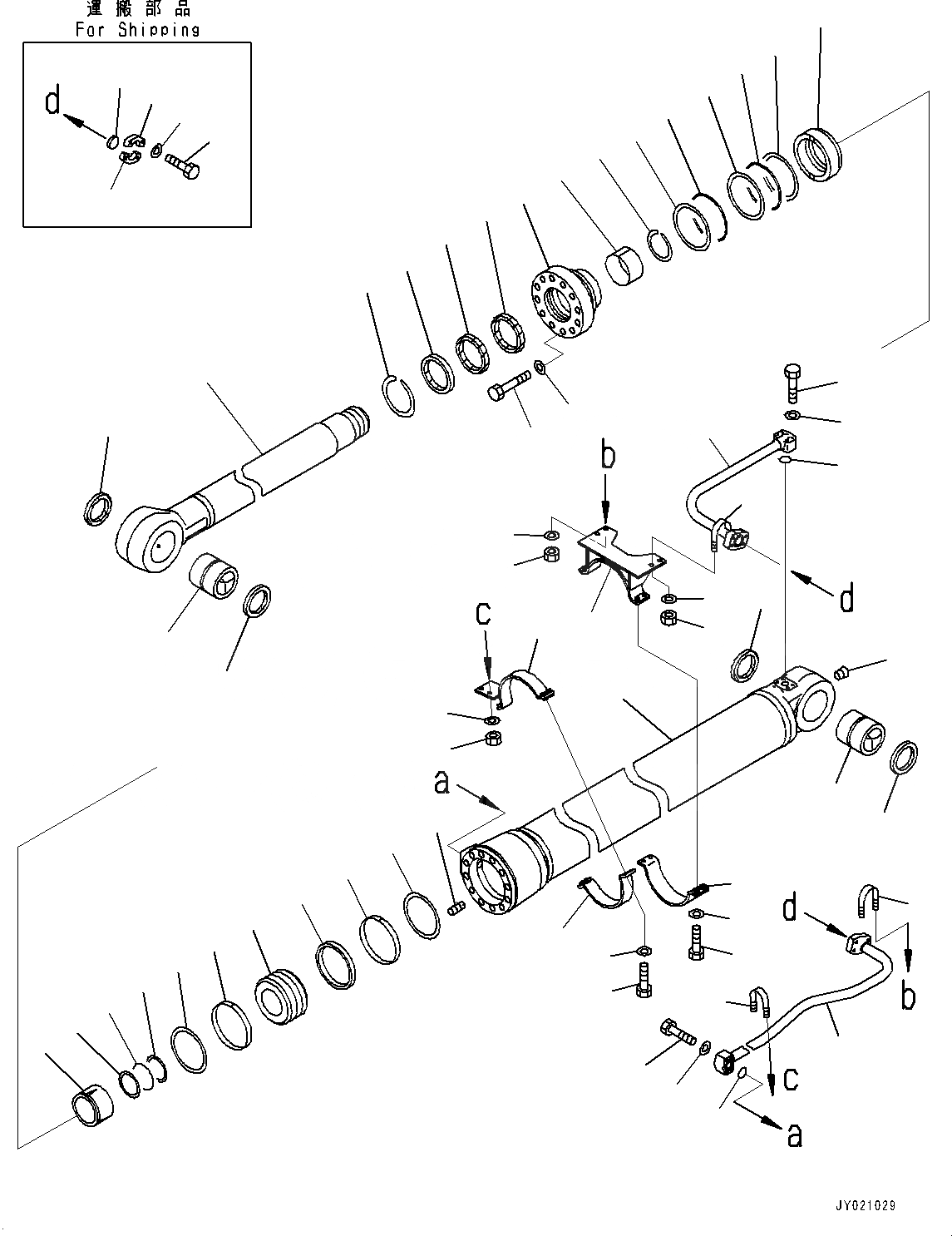 Схема запчастей Komatsu PC850SE-8E0 - ЦИЛИНДР КОВША (№-) ЦИЛИНДР КОВША, MM РУКОЯТЬ