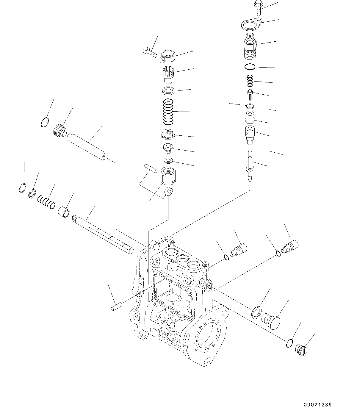Схема запчастей Komatsu 3D76E-6 - ДВИГАТЕЛЬ БЛОК, ВНУТР. ЧАСТИ, ТОПЛ. НАСОС (/) (№9-) ДВИГАТЕЛЬ БЛОК