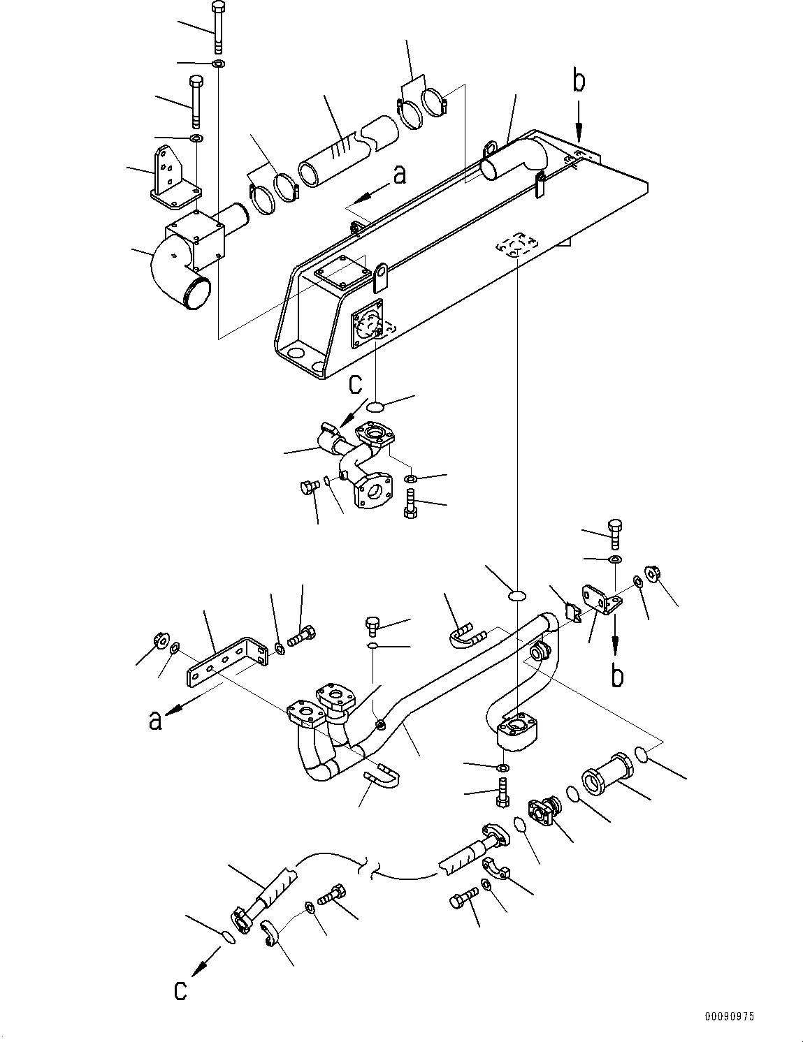 Схема запчастей Komatsu WA900-3E0 - РАДИАТОР, ЛИНИИ МАСЛООХЛАДИТЕЛЯ (/) (№78-) РАДИАТОР, РАДИАТОР СЕРДЦЕВИНА ЗАЩИТАIVE РЕШЕТКА, HOT AREA ARENGEMENT ( DEG C), С ТОРМОЗ. МАСЛ. СИСТЕМА ОХЛАЖДЕНИЯ